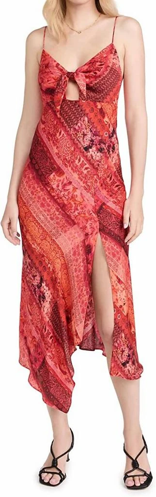strapless open back dress Bella Hadid Red Asymmetrical Cannes Film Festival 2019 Dress