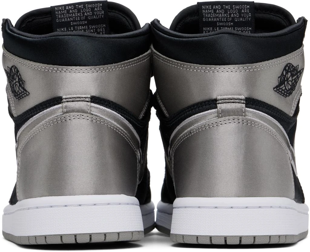 Jordan Black & Silver Air Jordan 1 High OG Sneakers 2