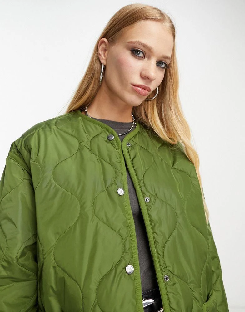 BLANK NYC Blank NYC oversized quilted jacket in green 4