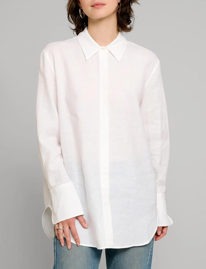 Pixie Market White Linen Shirt 3