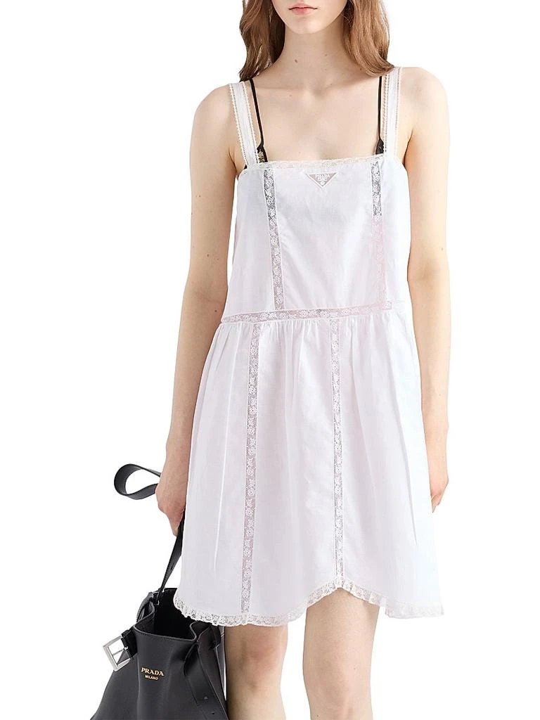 Prada Embroidered Vintage-Look Fabric Mini-Dress - Dresses & Skirts - Free  Shipping - BeyondStyle