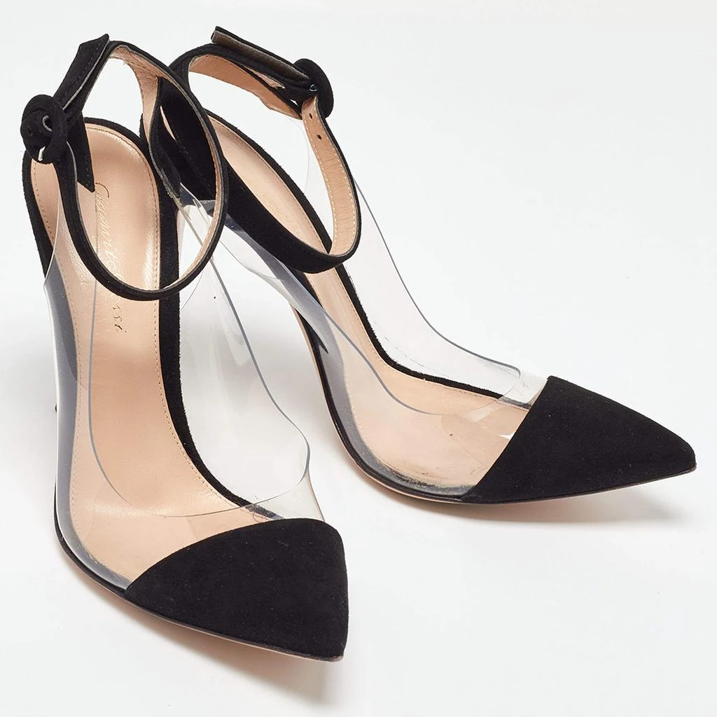 Gianvito Rossi Gianvito Rossi Black PVC and Suede D'orsay Pumps Size 38 4