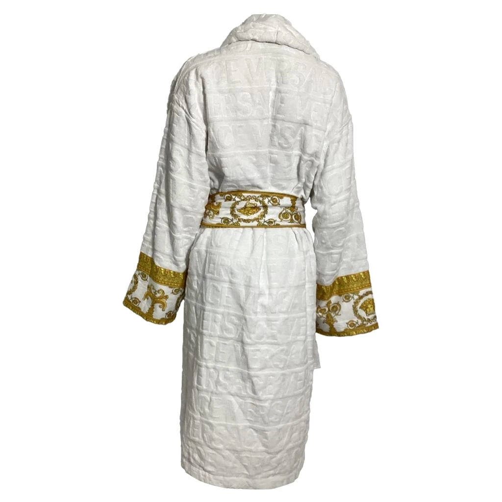 Versace I Love Baroque Bathrobe in White Cotton 4