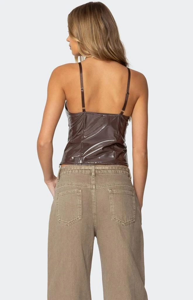 Edikted Carmie Vinyl Tank Top 5