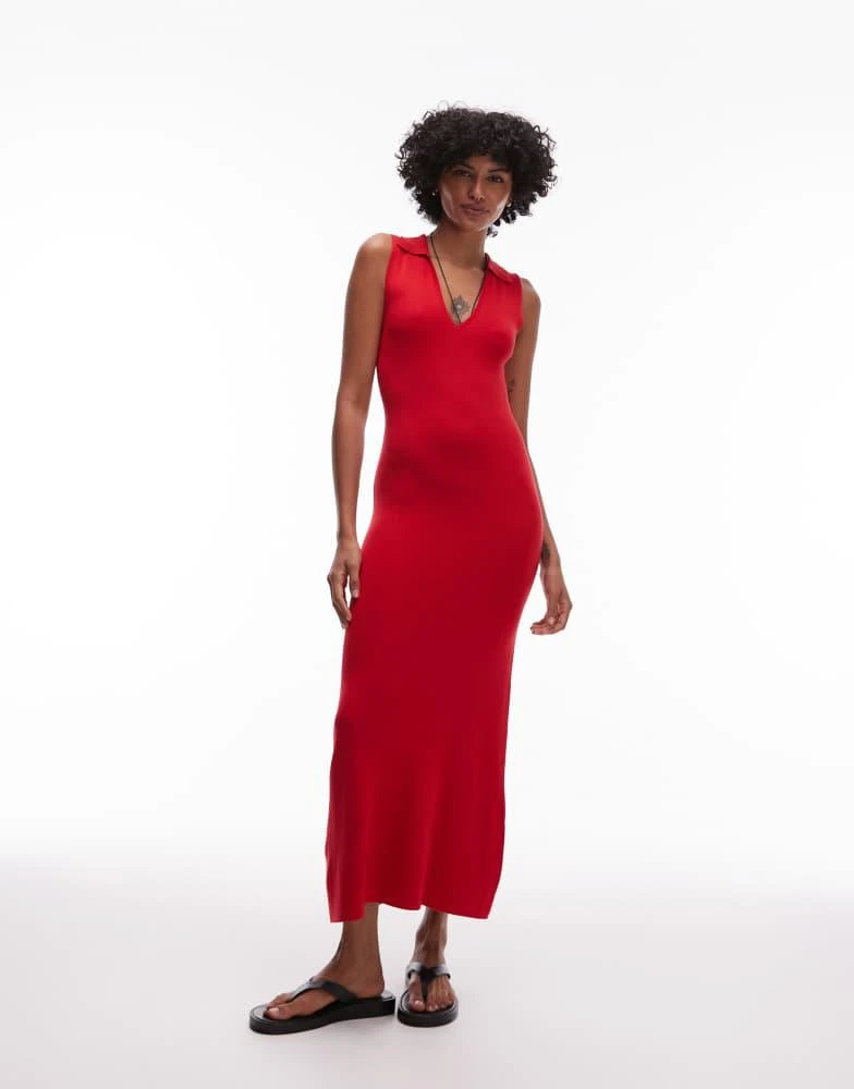 midi leather dress Red Sleeveless Faux Leather Cut Out Midi Dress – Rebel by Lily B
