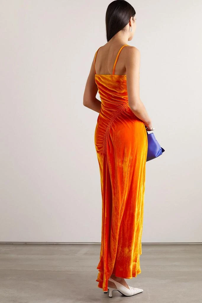 Proenza Schouler Gathered velvet maxi dress 3