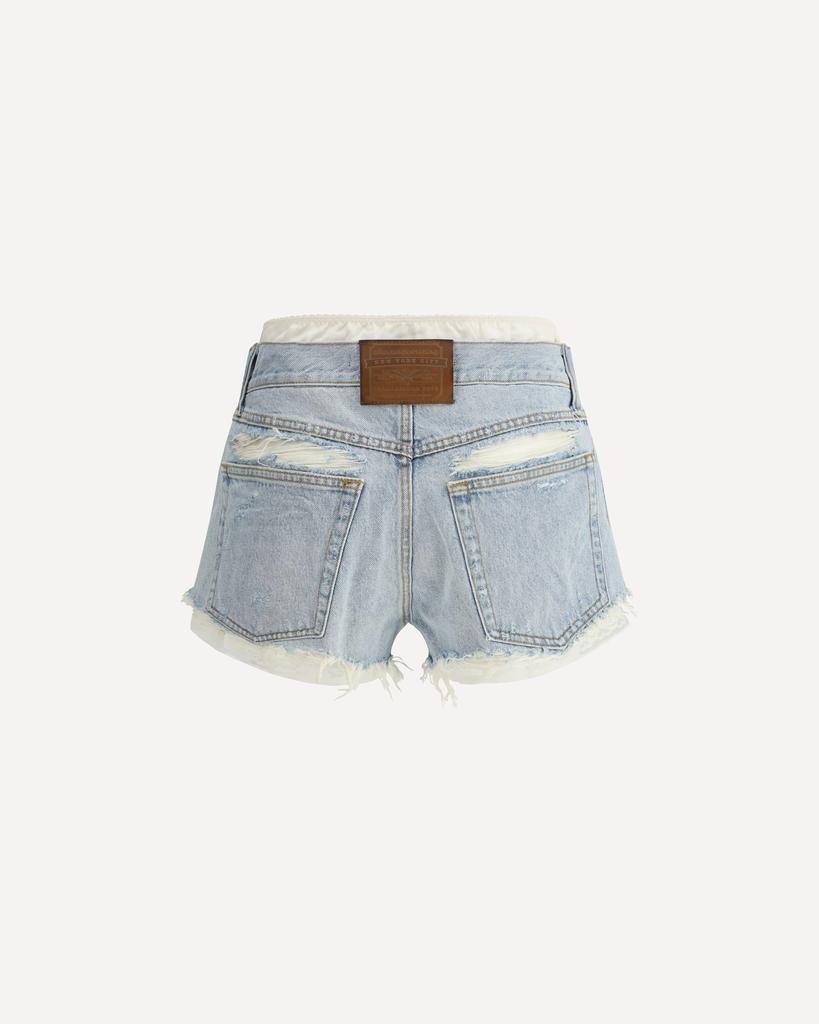 Alexander Wang Denim Shorts with silk insert