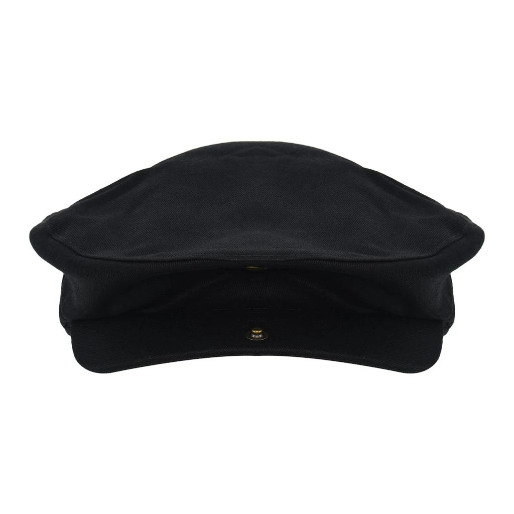Concept One True Religion Flat Cap, Cotton Breathable Driving Newsboy Hat with Horseshoe Woven Logo, Black 1