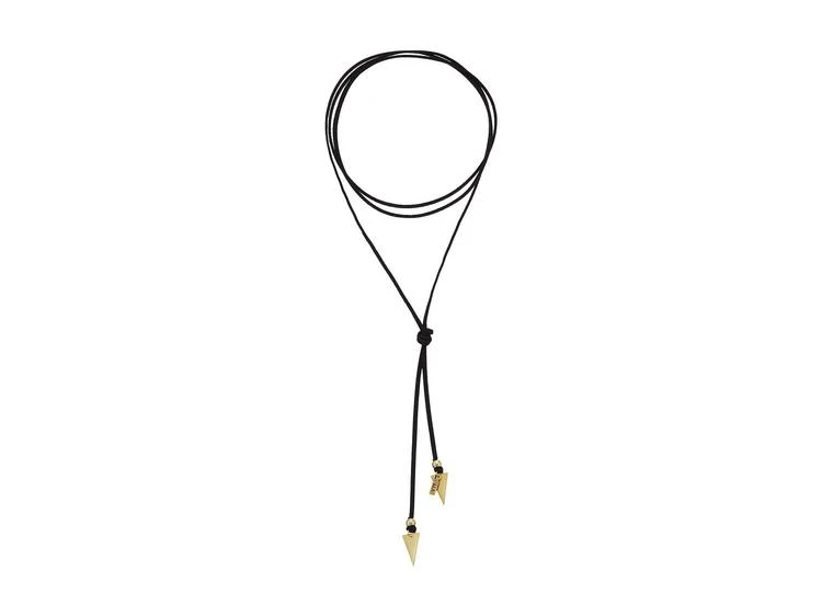 Vanessa Mooney Black Suede Bolo with Arrows Necklace 1