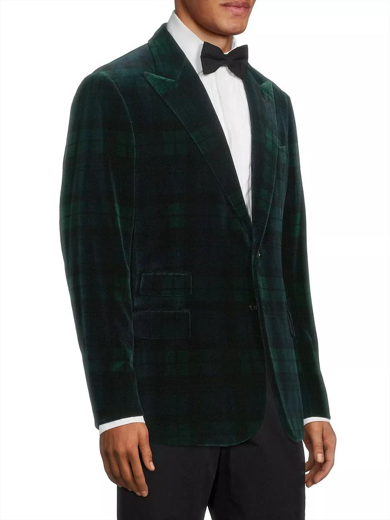 Ralph Lauren Kent Blackwatch Tartan Velvet Sport Coat 4