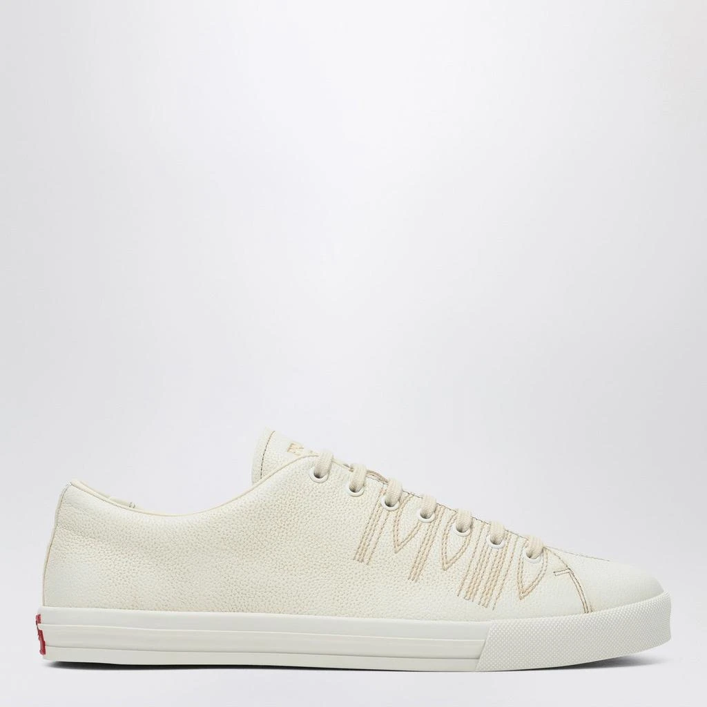 Prada Talc-coloured leather sneakers 1