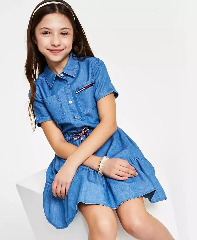 Tommy Hilfiger Big Girls Denim Shirt Dress 3