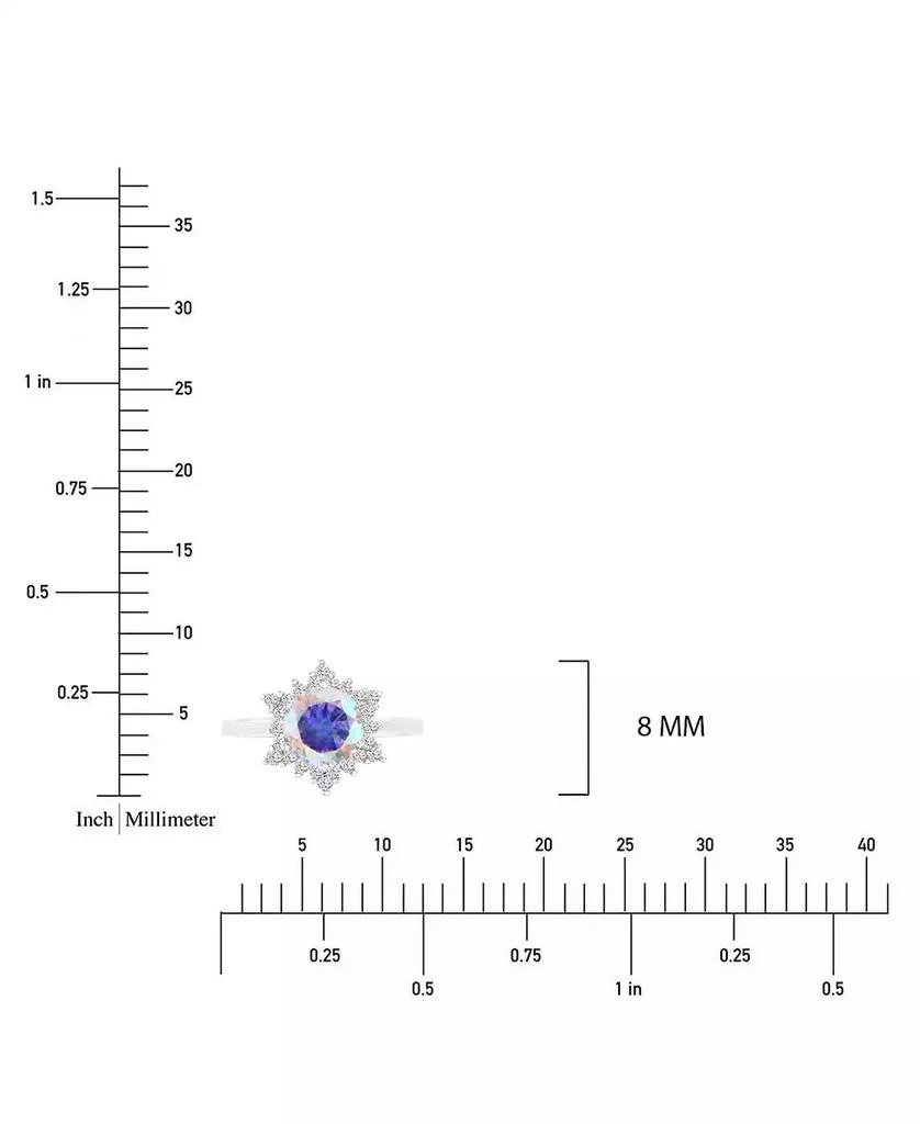Macy
s Aurora Borealis (3.39 ct. t.w.) 
Cubic Zirconia (3.392 ct. t.w.) Halo Solitaire Engagement Ring 5