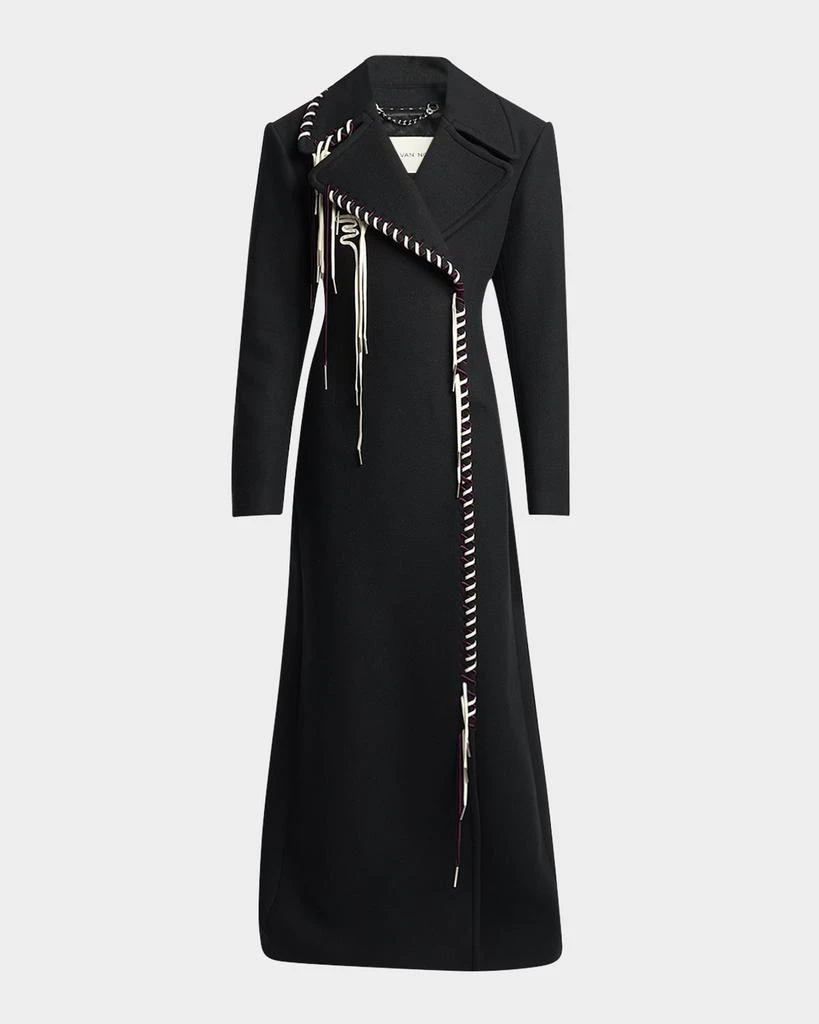 Dries Van Noten Embellished Floor-Length Wool Coat 1