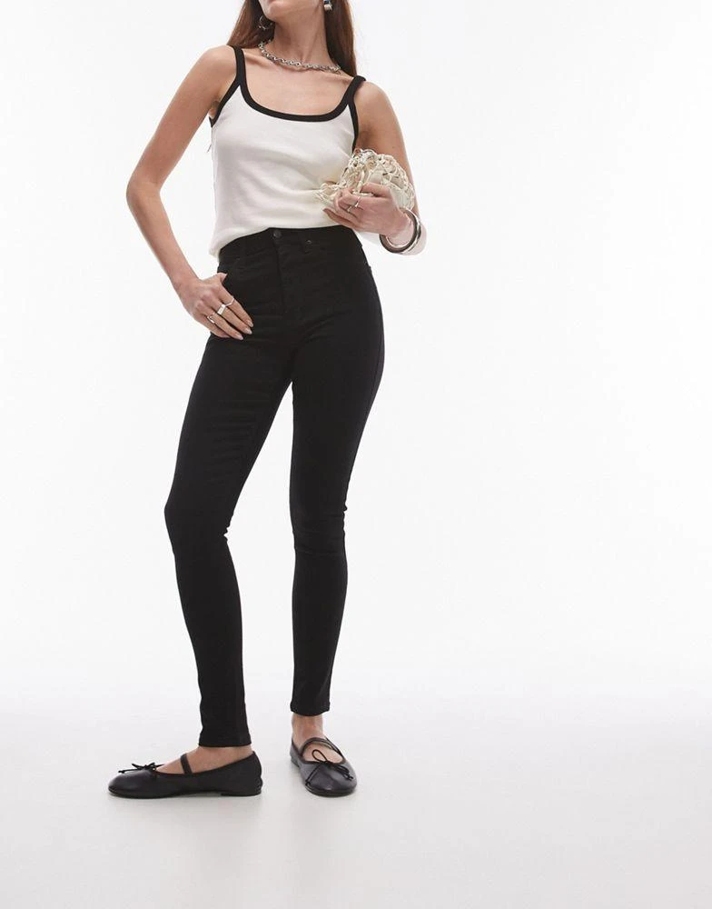 Topshop Topshop Jamie high rise skinny jean in black 1
