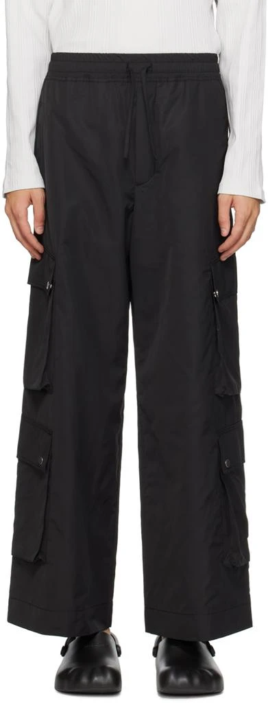 FFFPOSTALSERVICE Black Drawstring Cargo Pants 1