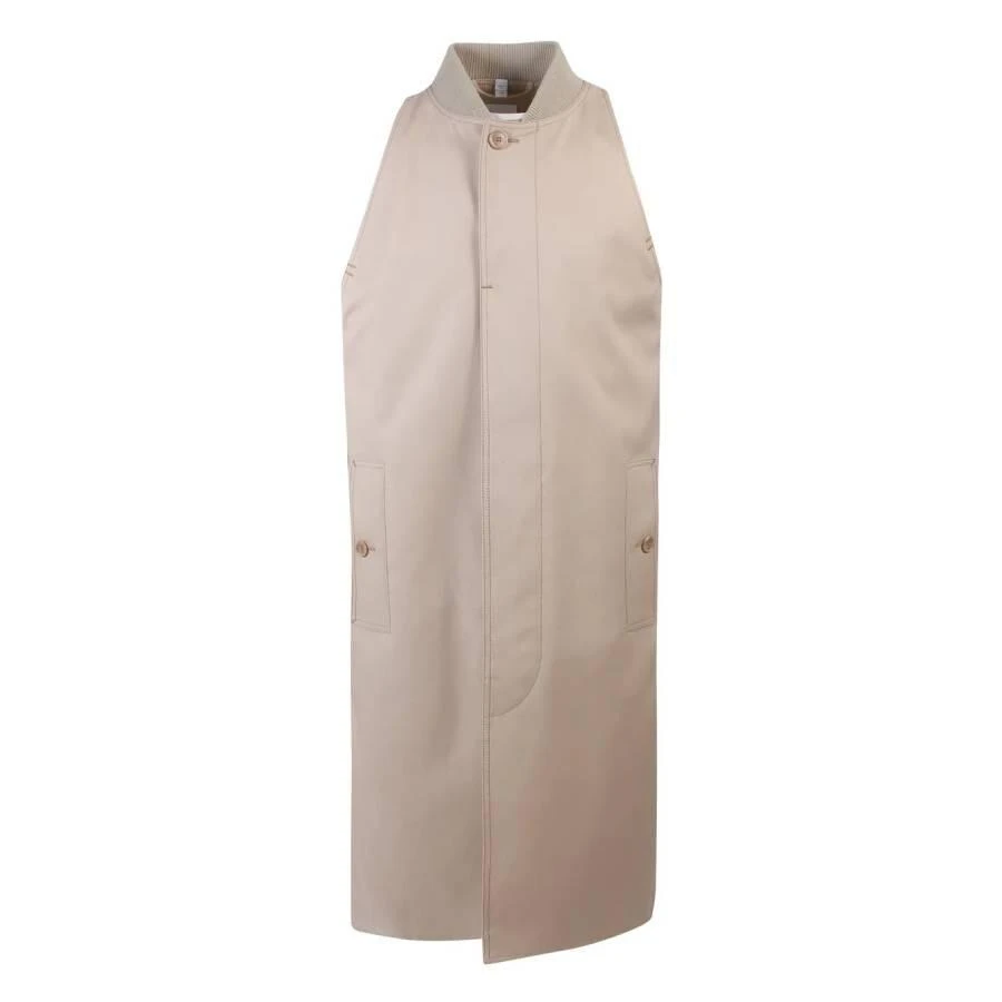 Burberry Gabardine Cotton Gabardine Sleeveless Car Coat