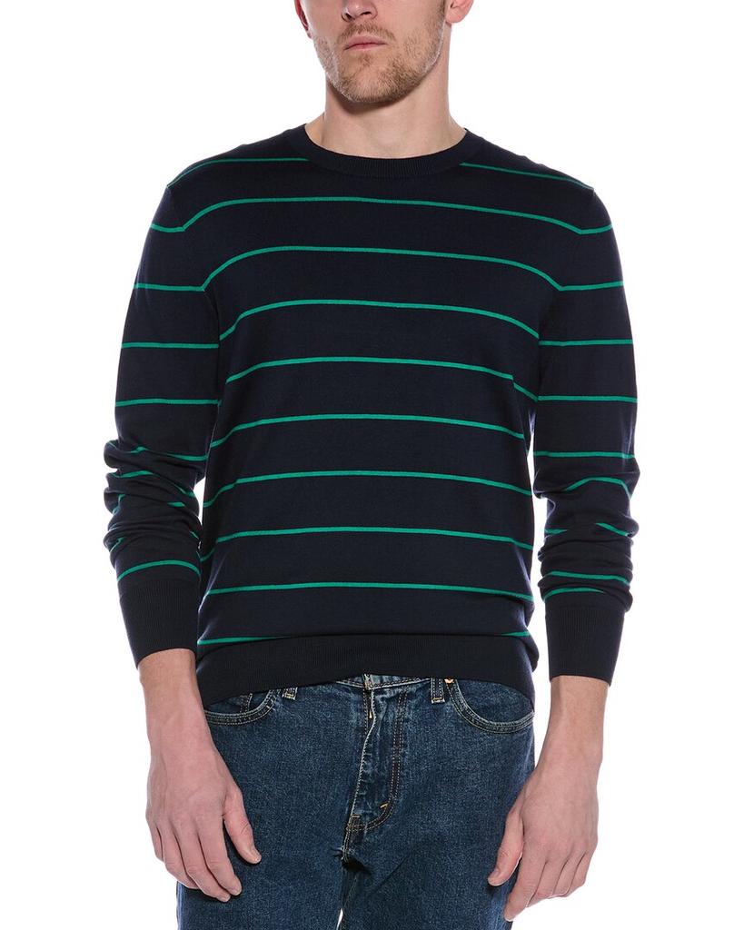 ◆Brooks Brothers◆ Cotton Black Watch Crew Neck Sweater Dar 1200W-27901-DeepBlack-6-