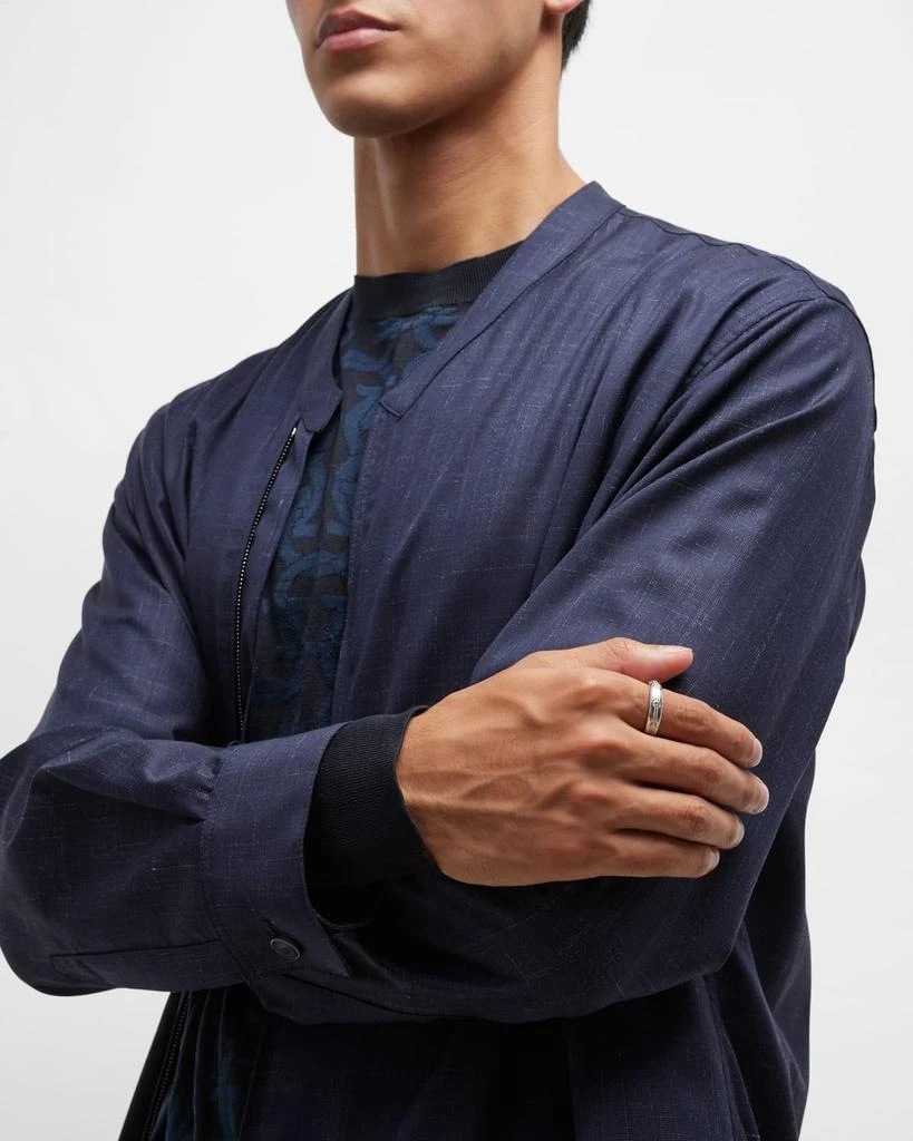 Neiman Marcus Diamonds Men
s 18K White Gold 3-Diamond FG/VS Wedding Band, Size 9.5-10, 0.51tcw 5