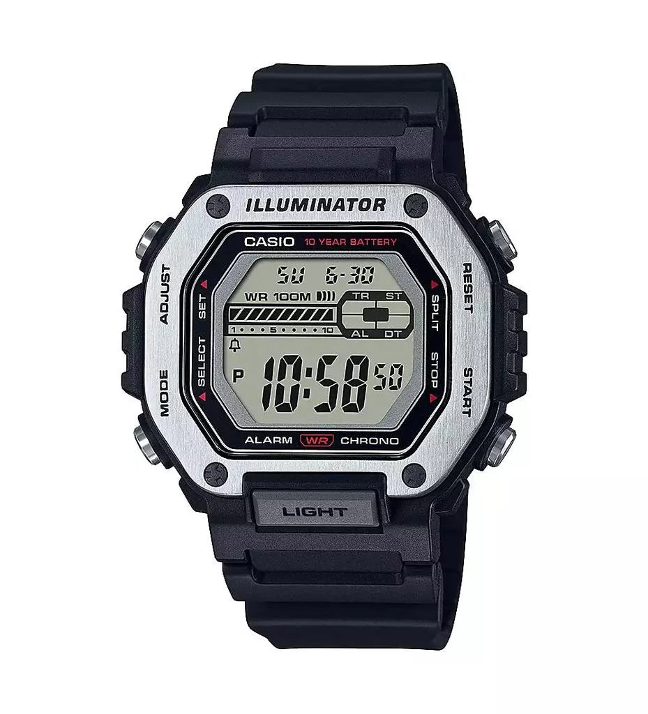 Casio Men
s Digital Black Resin Watch 47.2mm, MWD110H-1AV 1