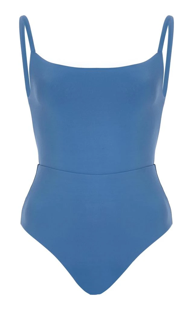 Anemos Anemos - Square-Neck Open-Back One-Piece Swimsuit - Blue - S - Moda Operandi 1