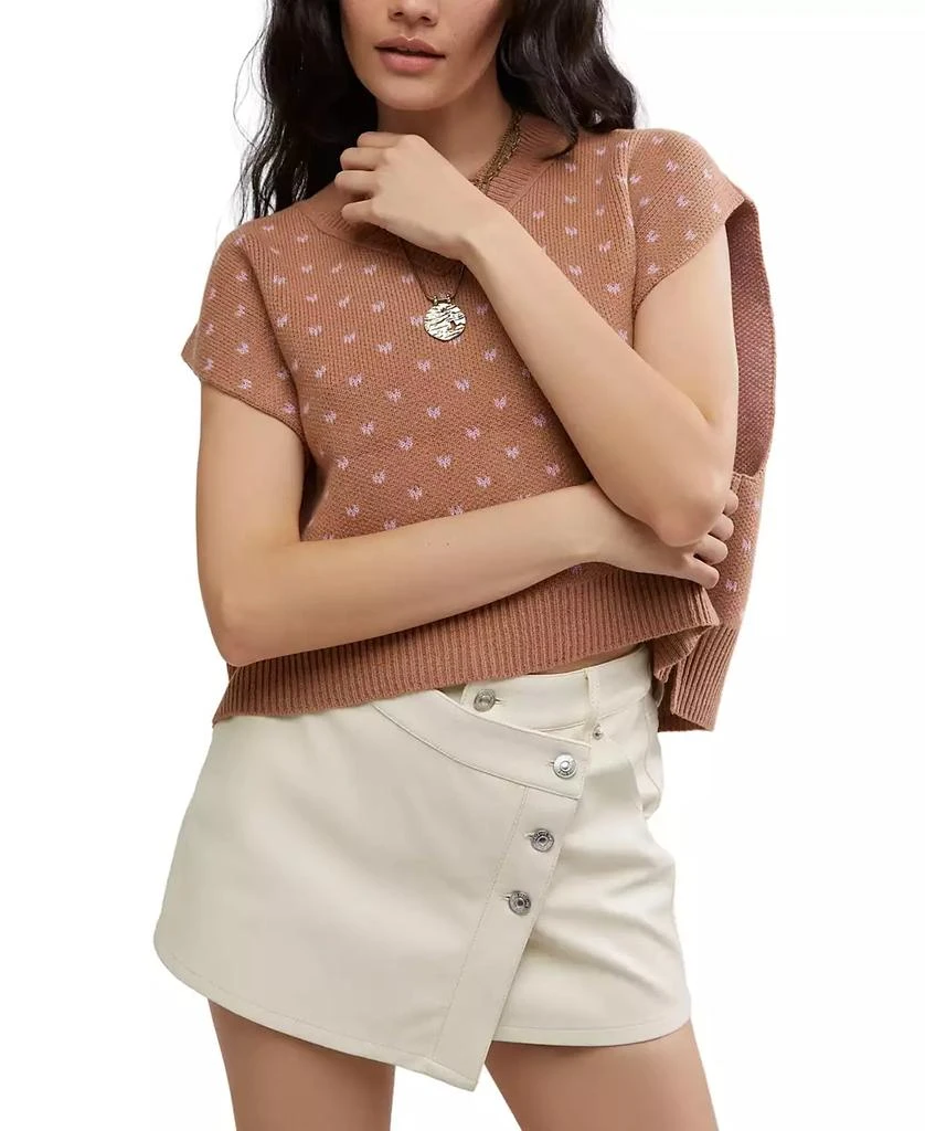 Free People Women’s Pattern Easy Street Sleeveless Sweater Vest 1