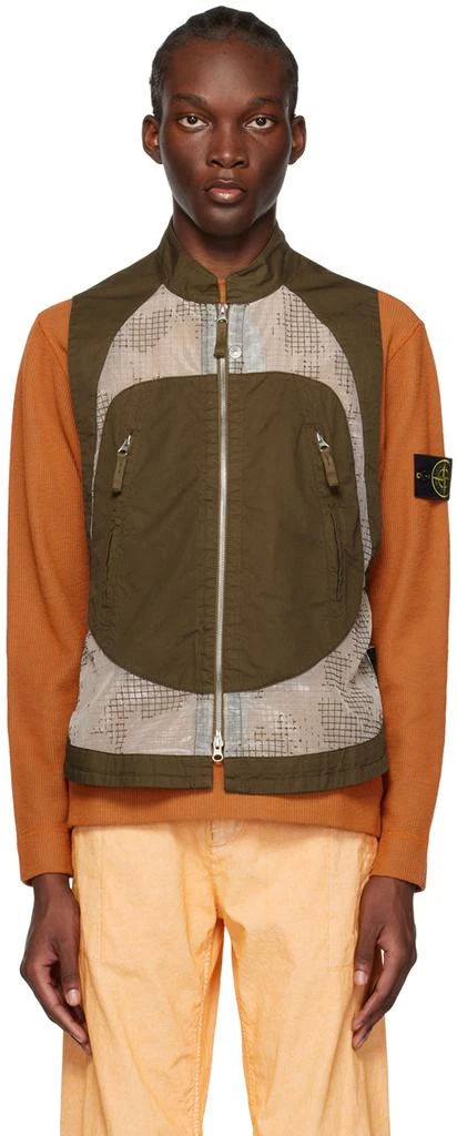 Stone Island Shadow Project Brown Distorted Vest 1