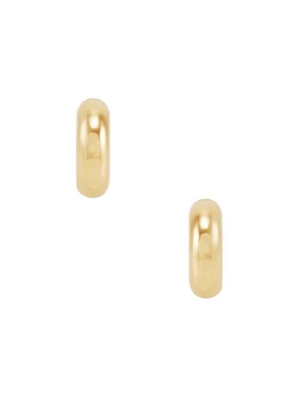 Saks Fifth Avenue 14K Yellow Gold Tube Earrings 2
