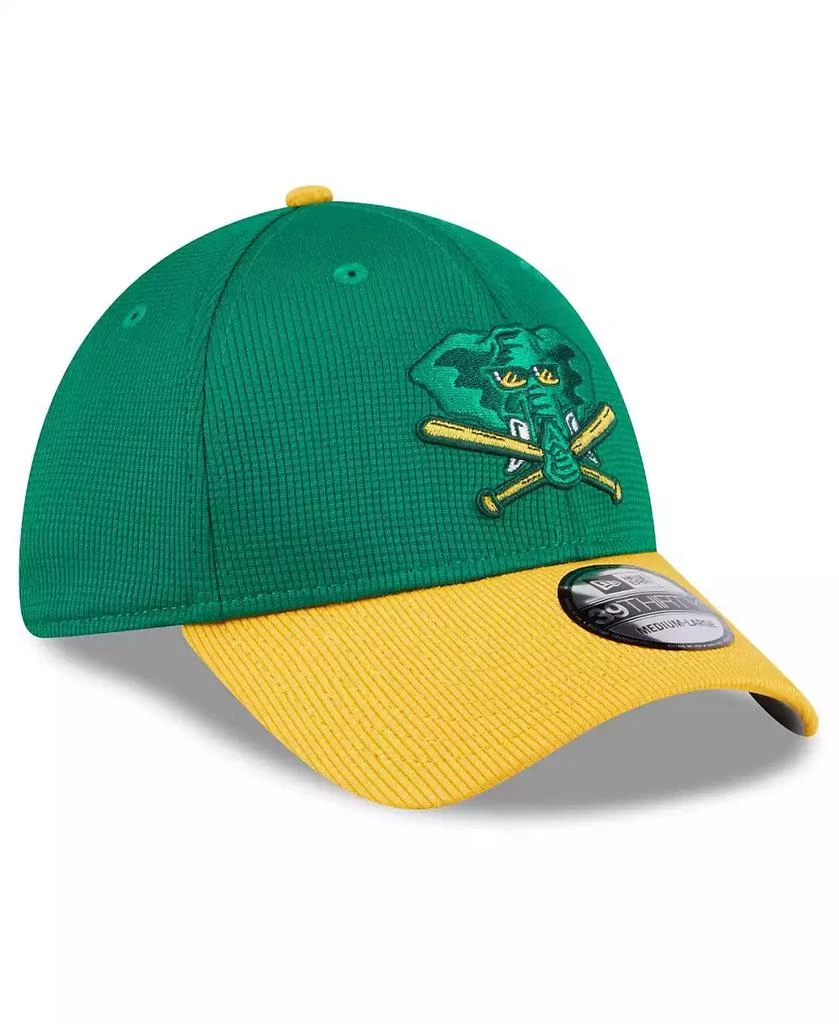 New Era Men's Kelly Green Oakland Athletics 2024 Batting Practice 39THIRTY Flex Hat 3