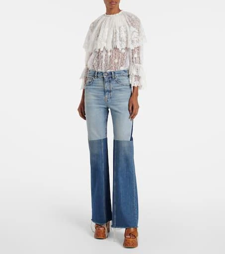 Chloé Patchwork flared jeans 6