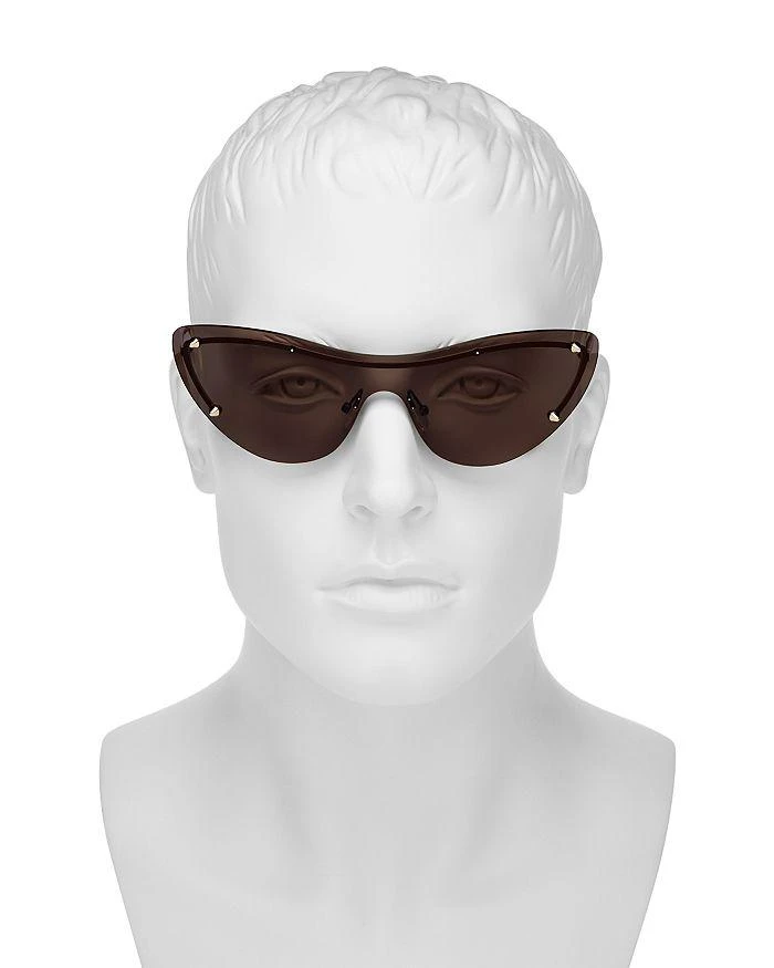 Alexander McQueen Studded Shield Sunglasses, 99mm 2