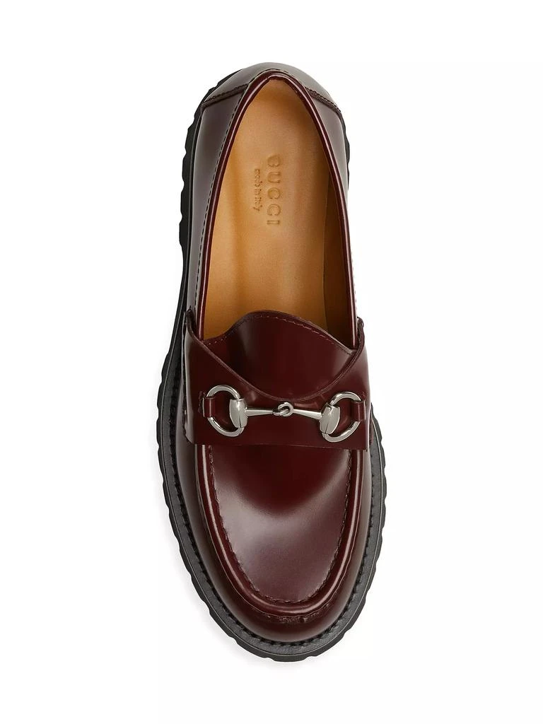 Gucci Sylke Leather Creeper-Style Loafers 5