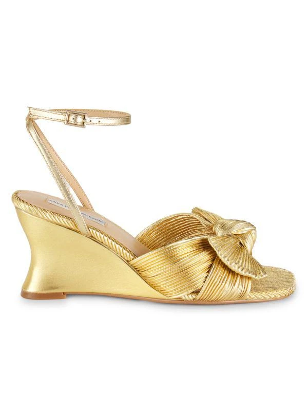 Saks Fifth Avenue Jules 76MM Pleated Leather Sandals 1