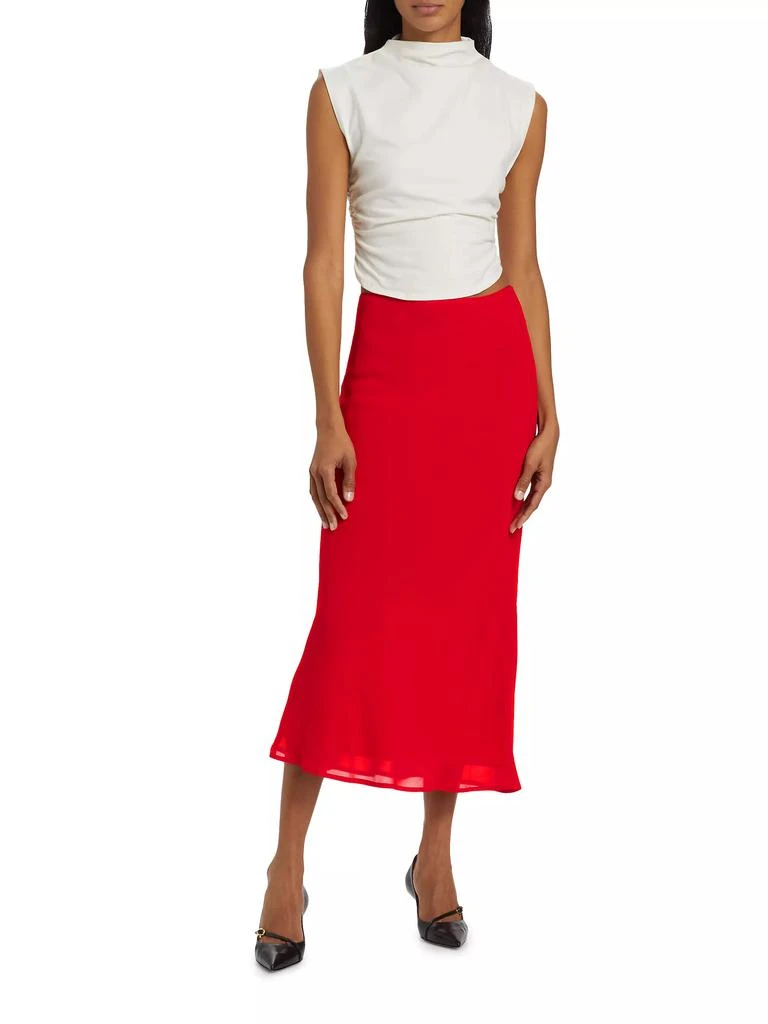 Reformation Layla Bias-Cut Midi-Skirt 2