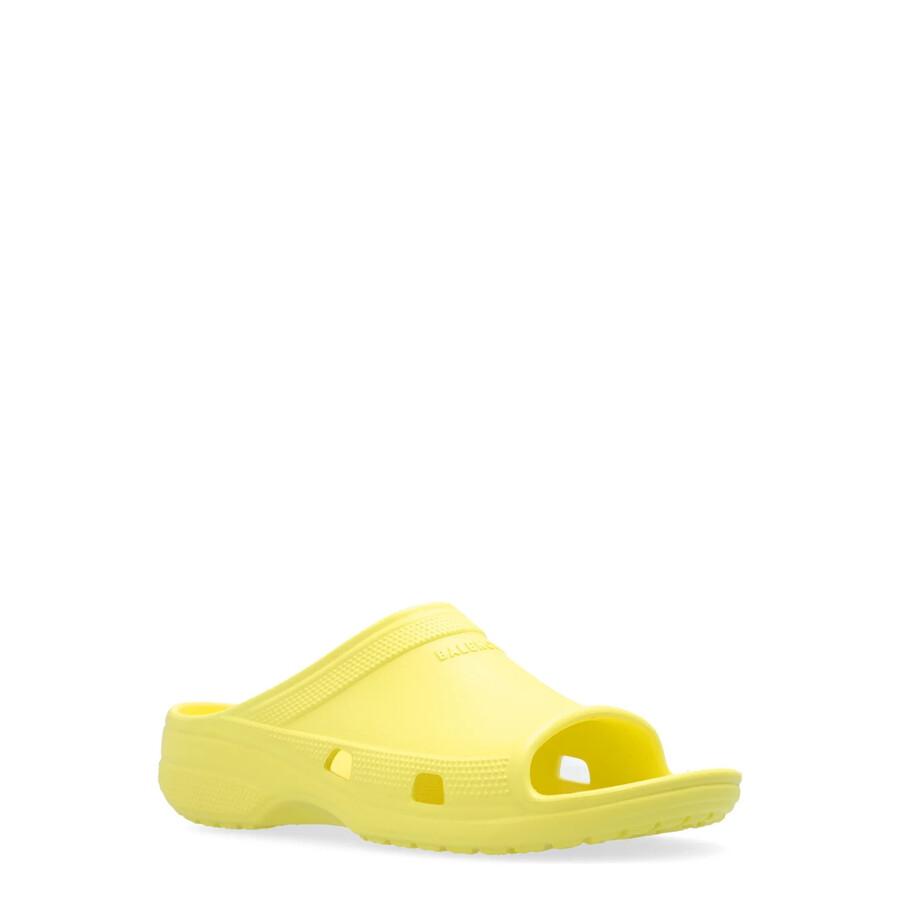 Balenciaga Pool Crocs Slides In Citrus