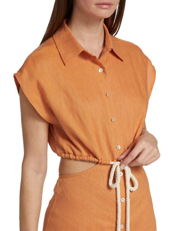 Hevron Simona Drawstring Cut Out Minidress 4