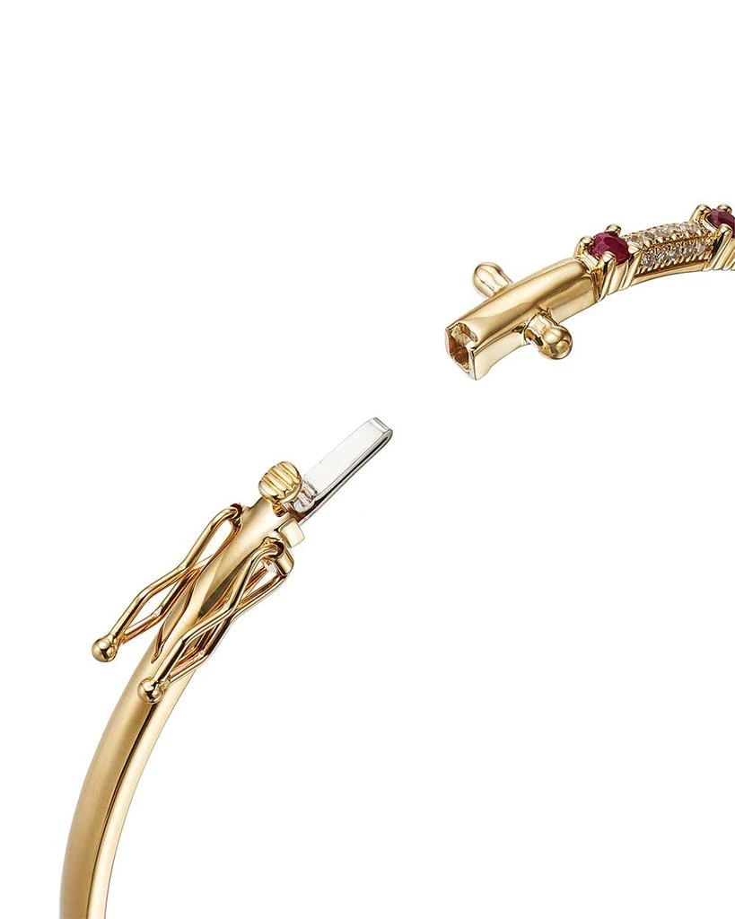 Bloomingdale
s Ruby 
Diamond Bangle Bracelet in 14K Yellow Gold 4
