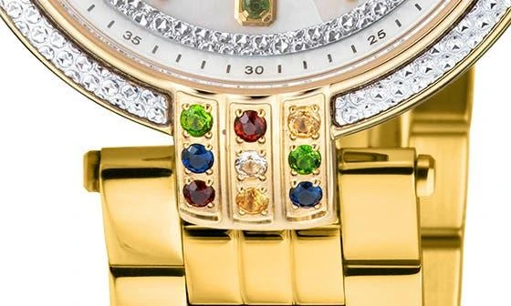 GV2 Matera Swiss Quartz White Mother of Pearl Dial Diamond Bracelet Watch, 35mm - 0.04ct. 4