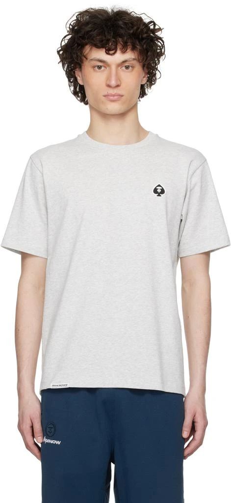 AAPE Gray Spades 'AAPE Now' T-shirt 1