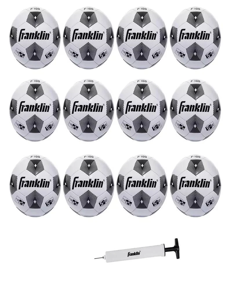 Franklin Size 5 Competition 100 Soccer Balls - 12 Pack Deflated With Pump 1