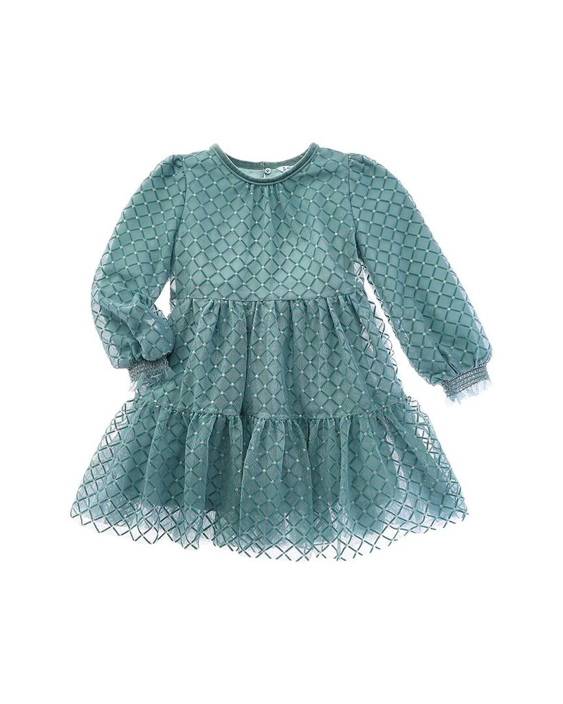 Jade Polka Dot Tulle Dress - 4Y / Sage