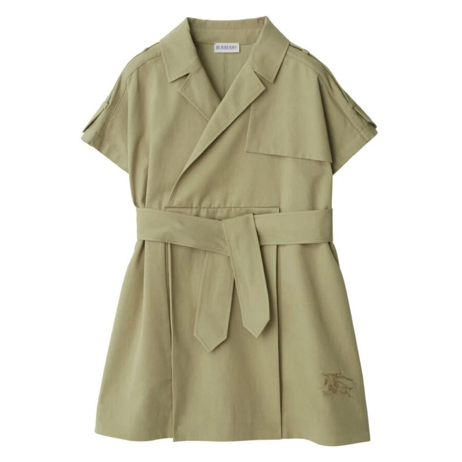 Burberry Kids Belted Waist Cotton-Blend Trench Dress 1