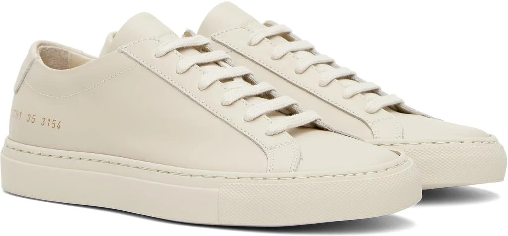 Common Projects Beige Original Achilles Low Sneakers 4
