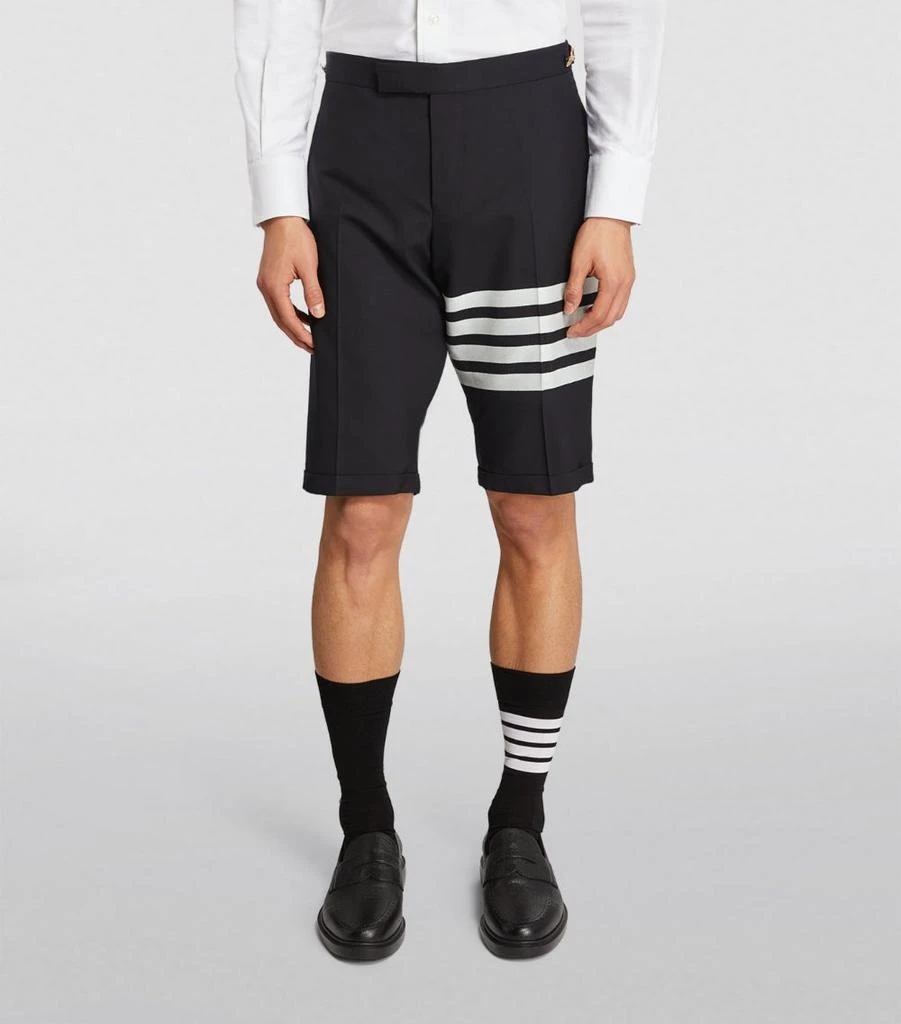 Thom Browne Wool 4-Bar Stripe Shorts 3