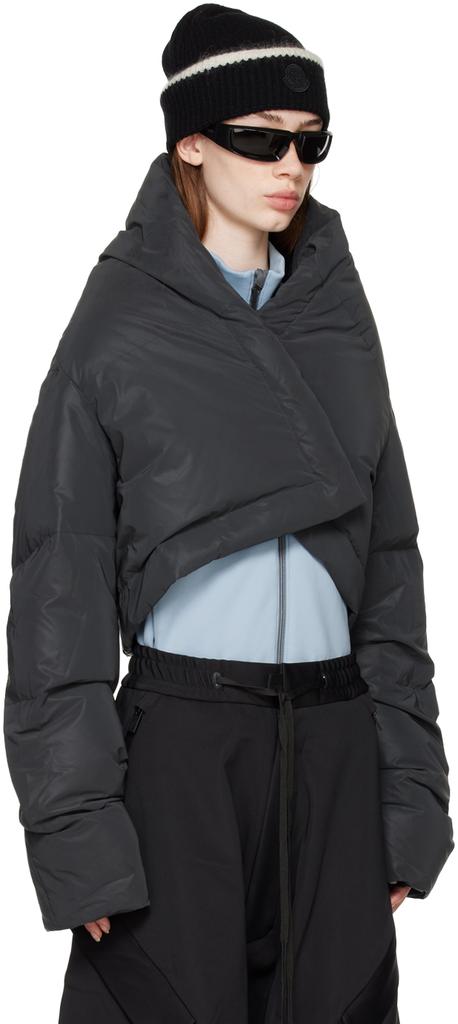 TEMPLA Black Wrap Down Jacket