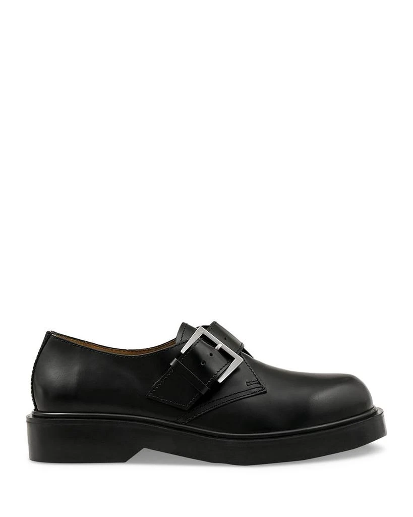 Sandro Glazed Leather Derby Shoes 1