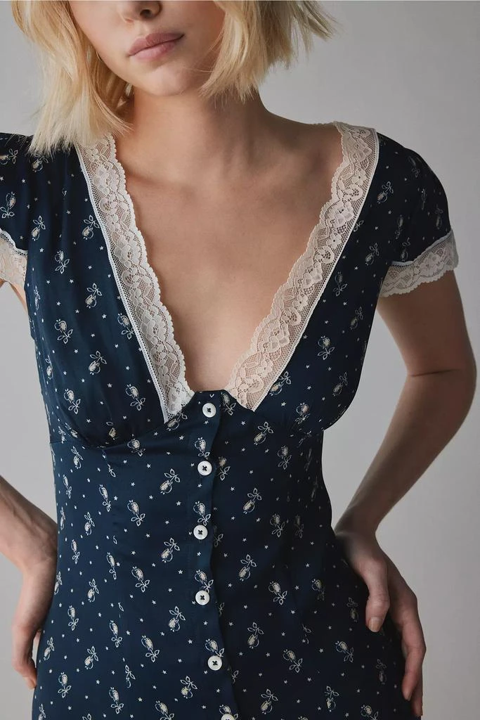 Kimchi Blue Kimchi Blue Faye Lace Trim Button-Down Midi Dress 2