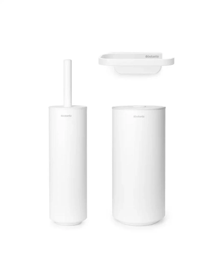 Brabantia Mindset Toilet Set- Toilet Brush, Toilet Roll Holder, Toilet Roll Dispenser