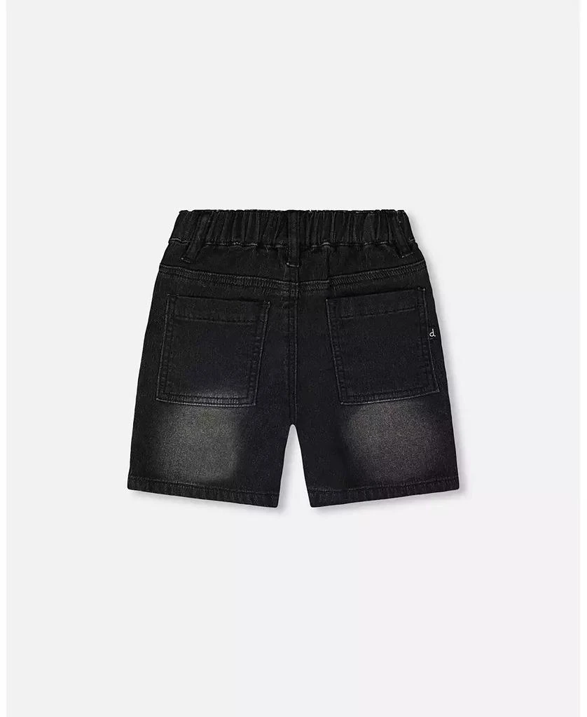 Deux par Deux Toddler Boys French Terry Grey Denim Shorts 4