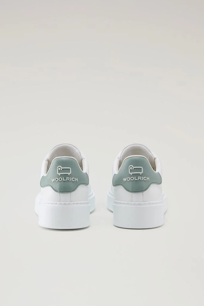 WO-FOOTWEAR Classic Court Sneakers in Leather with Contrasting Patch - Men - White 3